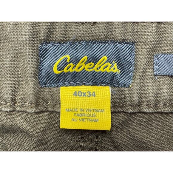 Cabela's Men's Classic Fit Straight Leg Brown Canvas Denim Jeans - Size 40x32 - Picture 6 of 8
